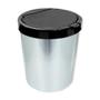 Imagem de Lixeira De Pia Inox 10L Cesto Redonda Com Tampa Click Label