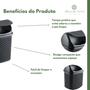 Imagem de Lixeira De Pia Tampa Basculante Rattan Plastico Preto 4,5l