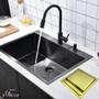 Imagem de Lixeira Dourada Quadrada em Aco Inox para Embutir 7L  By Fineza