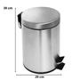 Imagem de Lixeira Em Inox Com Pedal 12 Litros  Inox  Inox Original