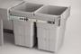 Imagem de Lixeira Fixa 2x16l Wastesas Com Base Fixa Cinza - Sas