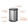 Imagem de Lixeira Frame com Pedal 12 Litros em Aço Inox Brinox