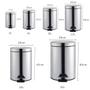 Imagem de Lixeira Inox 12 Litros Com Pedal Basculante Balde Interno 