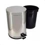Imagem de Lixeira Inox 4,5L com Pedal Banheiro Cozinha Cesto de Lixo Aço Inoxidável Viel