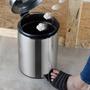 Imagem de Lixeira Inox 8 Litros Com Pedal Balde Interno Basculante