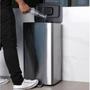 Imagem de Lixeira Inox com Pedal e Balde Interno Retangular 40 Litros Brinox Ref.3073/200