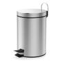 Imagem de Lixeira Inox com Pedal e Tampa 5L Com Balde Interno e Alça Compacta e Higiênica