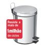 Imagem de Lixeira inox com pedal tramontina com acabamento polido e balde interno removivel 5l brasil