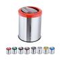 Lixeira Inox Com Tampa Flip Top Basculante 15 Litros Lixo - CCM Imagem de Lixeira Inox Com Tampa Flip Top Basculante 15 Litros Lixo