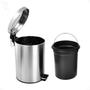 Imagem de Lixeira inox kala 12l c/pedal balde removivel