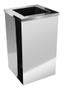 Imagem de Lixeira Inox Quadrada Com Aro Inox 100 Litros