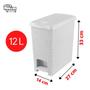 Imagem de Lixeira Juta Retangular 12 L Branco - Nitron