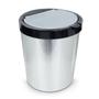 Imagem de Lixeira label inox 10l com tampa click ideal para escritório luxo