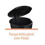 Imagem de Lixeira Multiuso Oval Com Pedal  e Tampa 30 litros Preta - Arqplast