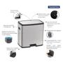 Imagem de Lixeira Octos Inox com 02 Baldes e Pedal 15+15L Tramontina