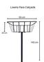 Imagem de Lixeira para calçada com base desmontável resistente e prática com pintura anticorrosiva-preta