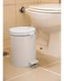 Imagem de Lixeira Pedal Cesto Lixo Banheiro Cozinha Recipiente Plastico Branca 4,5L