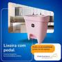 Imagem de Lixeira Pedal Cozinha/banheiro Slim Premium 8l Rosa Uz