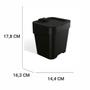 Imagem de Lixeira Pia de Cozinha Compacta Slim Com Tampa  2,5 Lts Uz