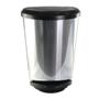 Imagem de Lixeira Plástica 20 Litros Com Pedal Imita Inox Label