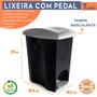 Imagem de Lixeira Plástica com Pedal 7L Banheiro Cozinha Lavabo Tampa Basculante