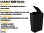 Imagem de Lixeira Plástica Retangular Cesto De Lixo Com Tampa Click Lavabo Escritório Cozinha 8 Litros Astra