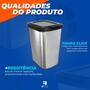 Imagem de Lixeira Prática 9 Litros Prata Click Label 25462 Arqplast