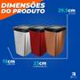 Imagem de Lixeira Prática 9 Litros Prata Click Label 25462 Arqplast