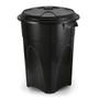 Imagem de Lixeira Preta Cesto De Lixo Grande Cozinha 100 Litros Higienie Black-Injeplastec