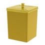 Imagem de Lixeira Quadrada 6,5 Litros Cesto De Lixo Dourado Para Banheiro Pia Cozinha - 530DD Future