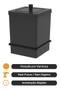 Imagem de Lixeira Quadrada 6,5l Com Suporte Com Ventosa - Preto Fosco