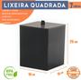 Imagem de Lixeira Quadrada Multiuso Para Banheiro Lavabo Com Tampa