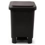 Imagem de Lixeira retangular 25l c/ pedal preto larplasticos