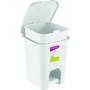 Imagem de Lixeira Retangular com Pedal Plástico Primafer Branco 6 Litros