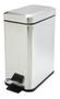 Imagem de Lixeira Retangular Com Pedal Slim Inox 5 Litros Inox
