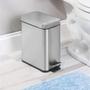 Imagem de Lixeira Retangular Com Pedal Slim Inox 5 Litros Inox