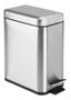 Imagem de Lixeira Retangular Com Pedal Slim Inox 5 Litros Inox