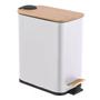 Imagem de Lixeira Retangular Tampa Bambu 5 Litros Com Pedal