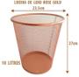 Imagem de Lixeira Rose Gold Kit 5Un