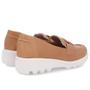 Imagem de Loafer Marrom Salto Plataforma Couro Fivela