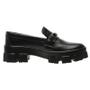 Imagem de Loafer Mocassim Feminino Preto Tratorado Sapato Oxford 2023