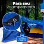 Imagem de Lona 3x3 Impermeável Plastico Encerado Azul Multiuso Reforçada 105 Micras + Corda 10m