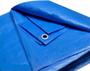 Imagem de Lona 4x4 Impermeável Plastico Encerado Azul Multiuso Piscina Cobertura Proteção em reforma