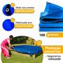 Imagem de Lona 4x5 Azul Impermeavel Piscina Barraca Camping Telhado
