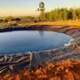 Imagem de Lona 800 Micras Lago Tanque Criação Peixe Manta - 10x2 Geomembrana