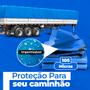 Imagem de Lona Azul Carreteiro Caminhão Piscina Impermeável 6x4 Metros 105 Micras Reforçada Multiuso + Corda