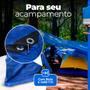 Imagem de Lona Azul Carreteiro Caminhão Piscina Impermeável 6x4 Metros 105g Reforçada Multiuso