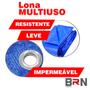 Imagem de Lona Azul Cobertura Para Piscina Lona Plástica Reforçada 6,5x3,5 Metros