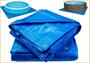 Imagem de Lona Azul Plastica Camping Piscina Impermeável 75g 3x2