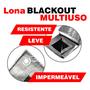 Imagem de Lona Blackout Cinza Preto 4x3m + 14 Elásticos Extensor Cinza 30cm